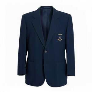 Vintage Abercrombie & Fitch Y2K Linen Blend Notch Lapel Blazer Navy Large